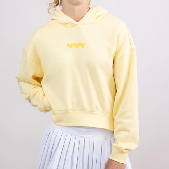 Reflex Love You Like A Summer Sunset Hoodie Sweatshirt L Butter Yellow Fleece - Picture 3 of 15